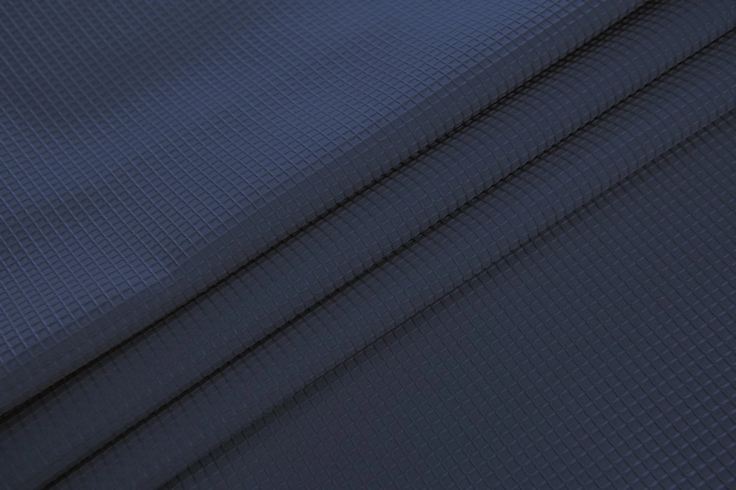 Balneo Luxurious Navy Waffle Weave Shower Curtain