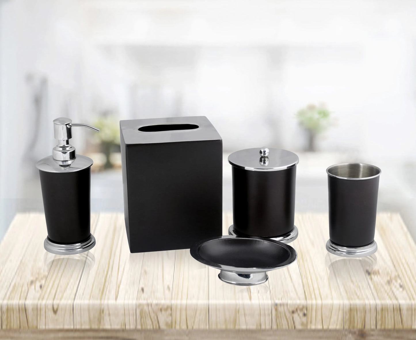 Balneo Modern Metal Bathroom Accessory Set