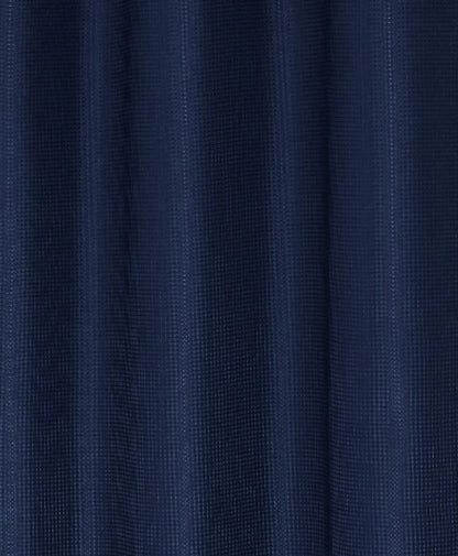 Balneo Luxurious Navy Waffle Weave Shower Curtain