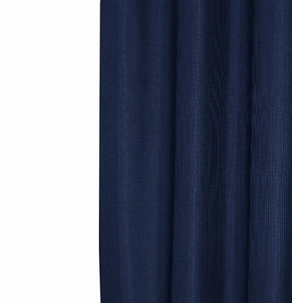 Balneo Luxurious Navy Waffle Weave Shower Curtain