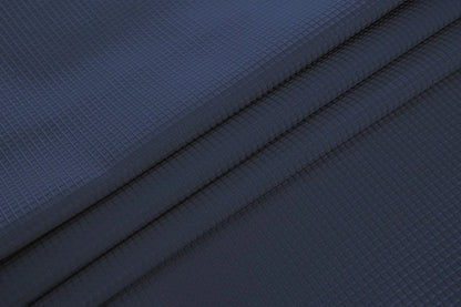Balneo Luxurious Navy Waffle Weave Shower Curtain