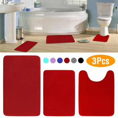 Balneo 3Pcs Bathroom Rug Set