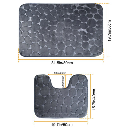 Balneo 2 Pcs/Set Bathroom Rugs