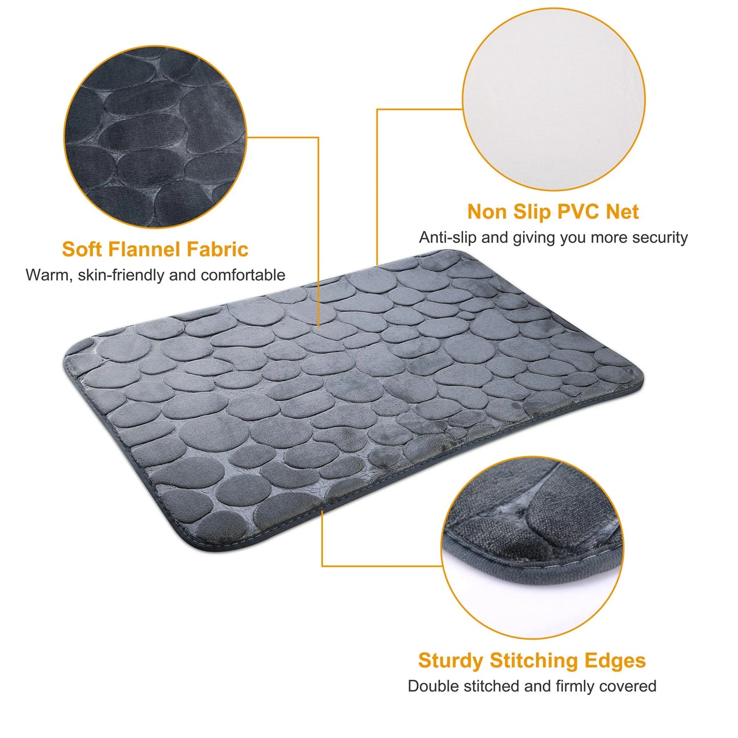 Balneo 2 Pcs/Set Bathroom Rugs