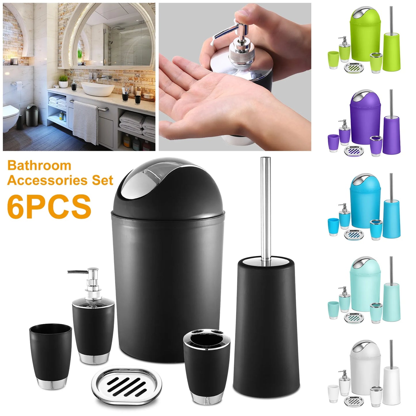 Balneo Modern Minimalist Bathroom Accessory Set