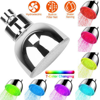 Balneo LED Shower Head 7-Color Changing Rainfall Showerhead