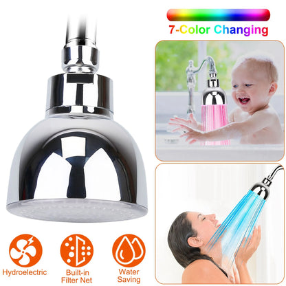 Balneo LED Shower Head 7-Color Changing Rainfall Showerhead