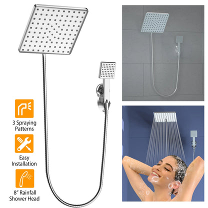 8In Rain Shower Head w/ 3.15In Hand-held