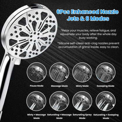 Balneo Handheld Filtered High Pressure Shower Head