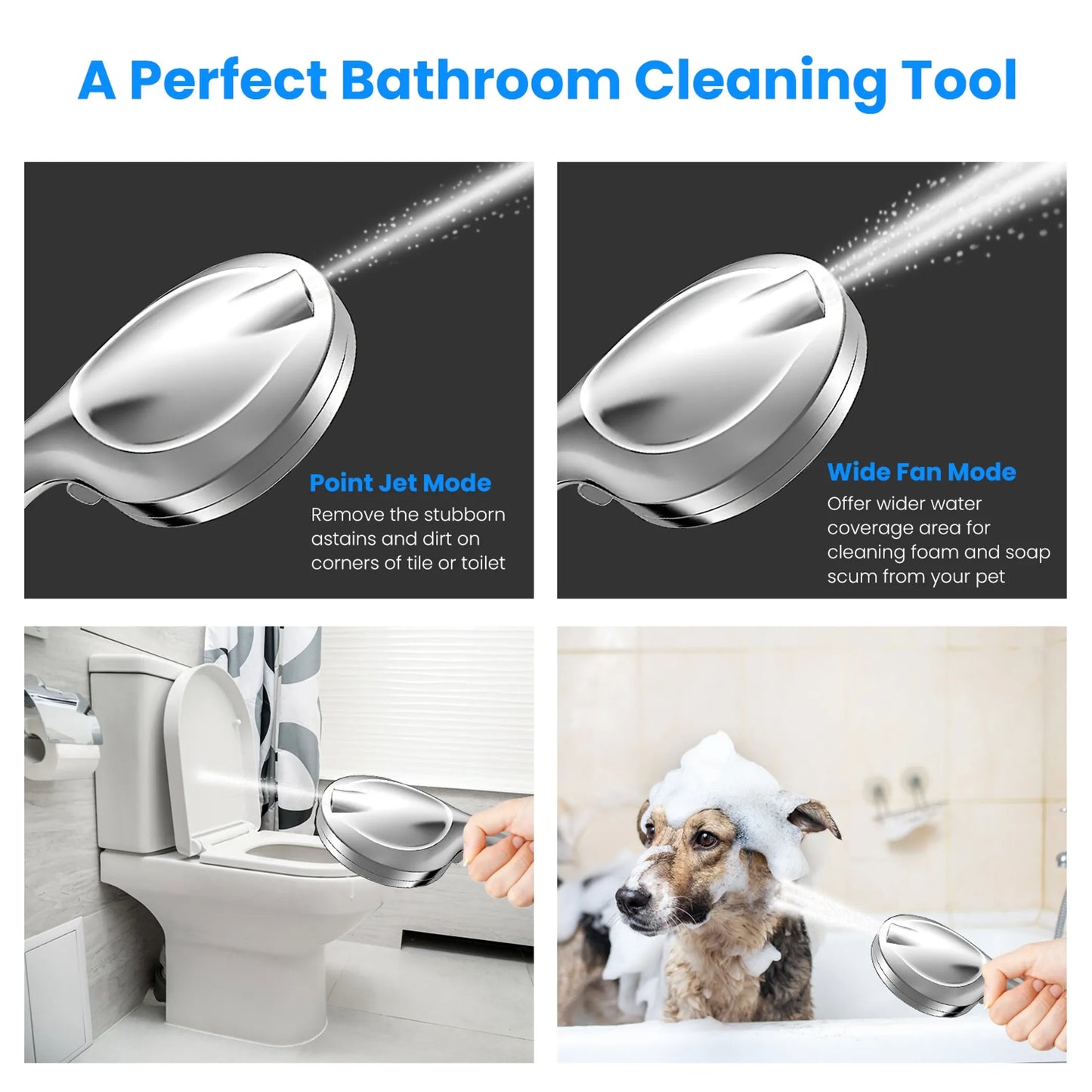 Balneo Handheld Filtered High Pressure Shower Head